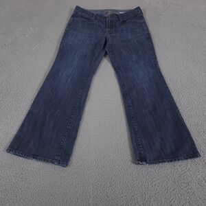 VINTAGE Gap Jeans Womens 12A Blue Limited Edition Flare Leg Cotton Blend 90s Y2K